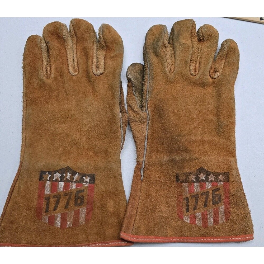 Vintage Leather Welding Gloves 1776 Knoxville Welding Supply 1 Pair